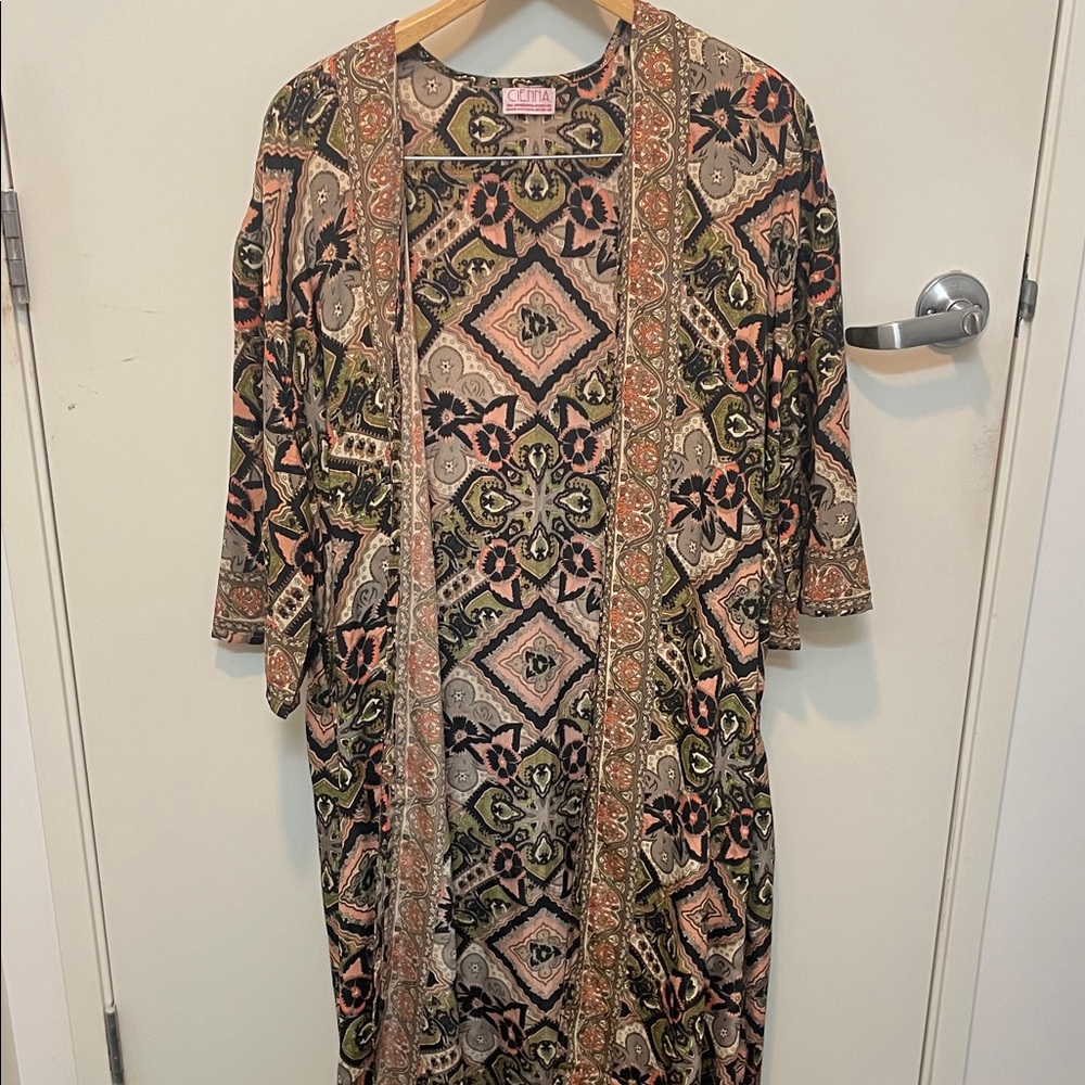 Patterned Kimono Duster - image 1